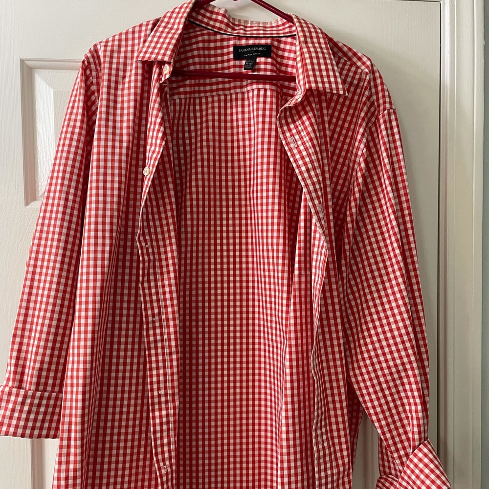 Banana Republic orange button down